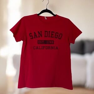 Red San Diego Graphic T-Shirt